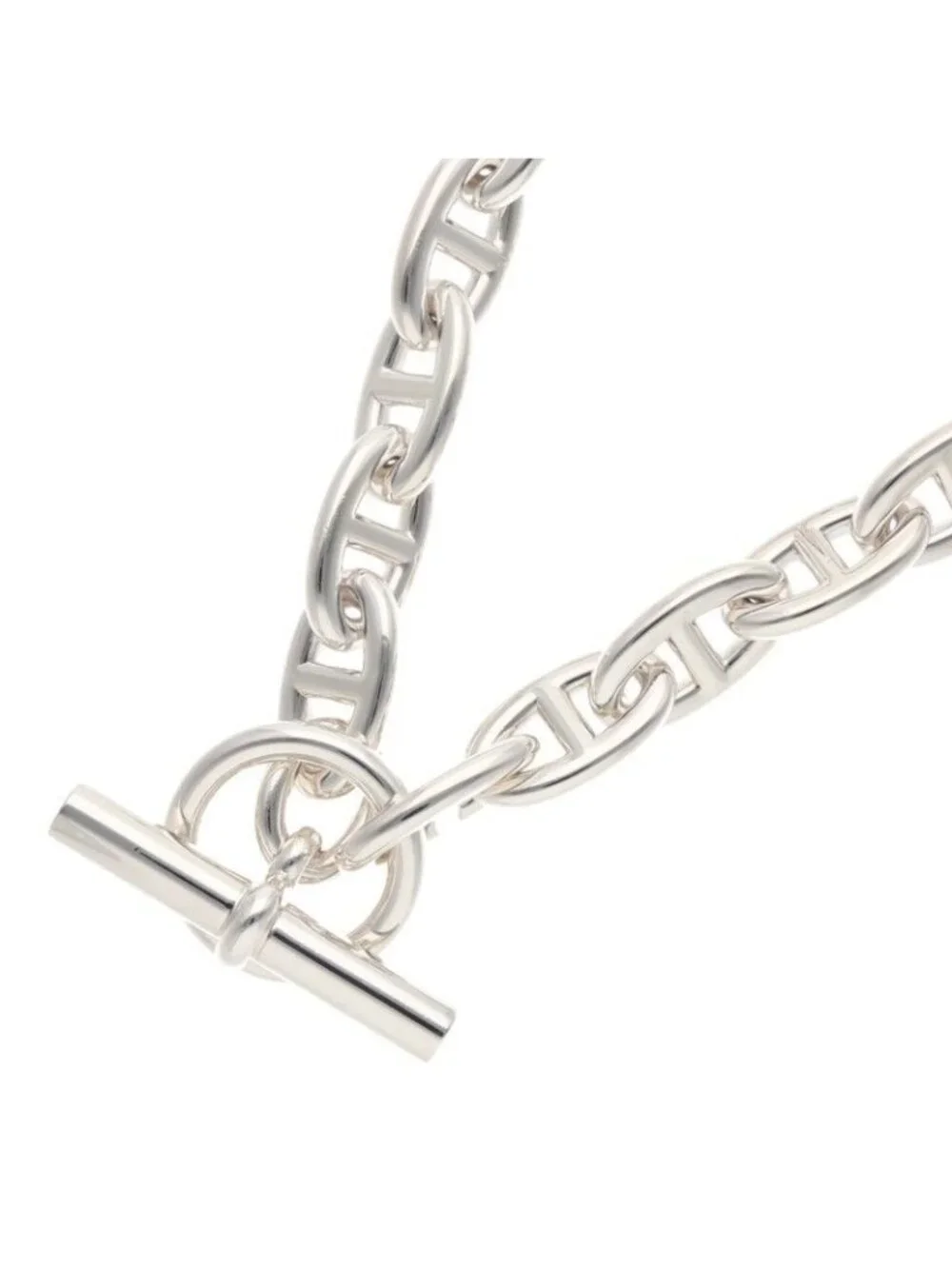 Hermes Chaine D'ancre Silver Choker Necklace GM